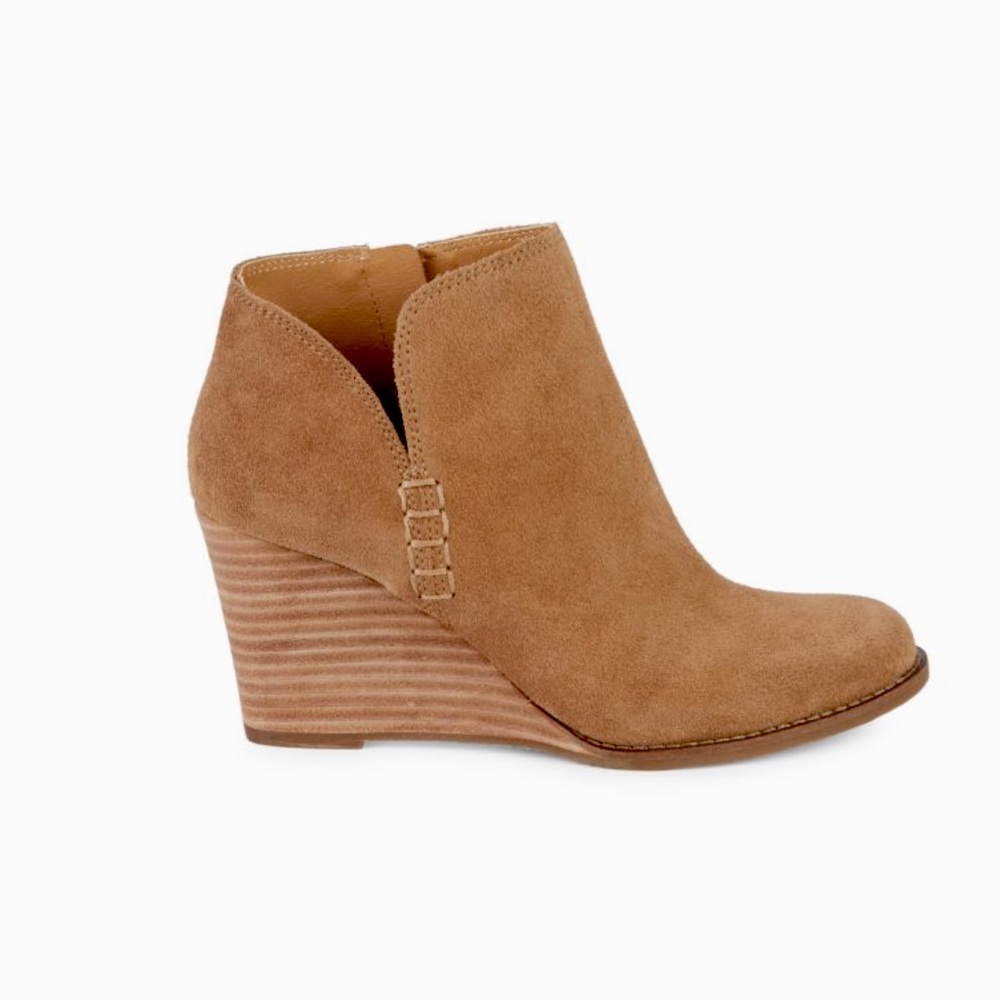 Lucky Brand Yimmie Suede Wedge Booties